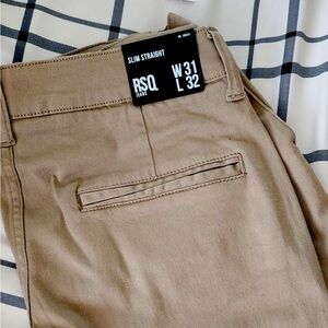 Slim straight jeans- Khaki